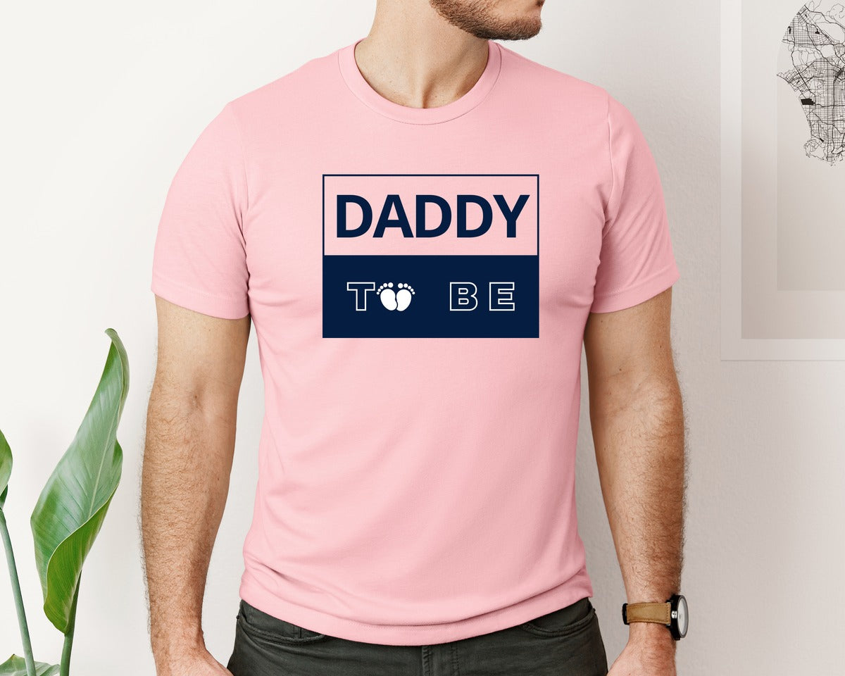 brand:Bella Canvas|color:Pink|Daddy To Be Pregnancy Announcement 2 Graphic T-Shirt