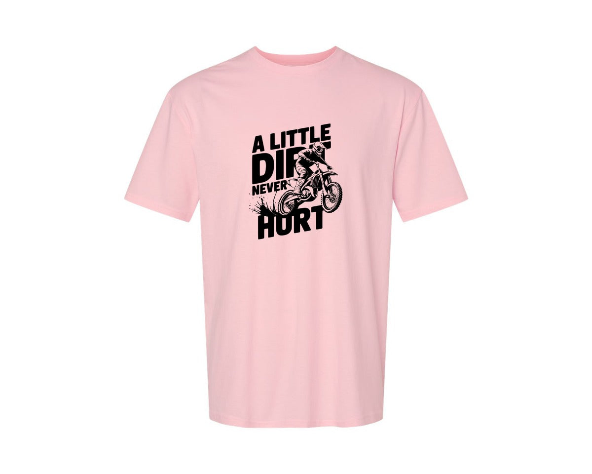 brand:Generic|color:Pink|A Little Dirt Never Hurt T Shirt Des Graphic T-Shirt