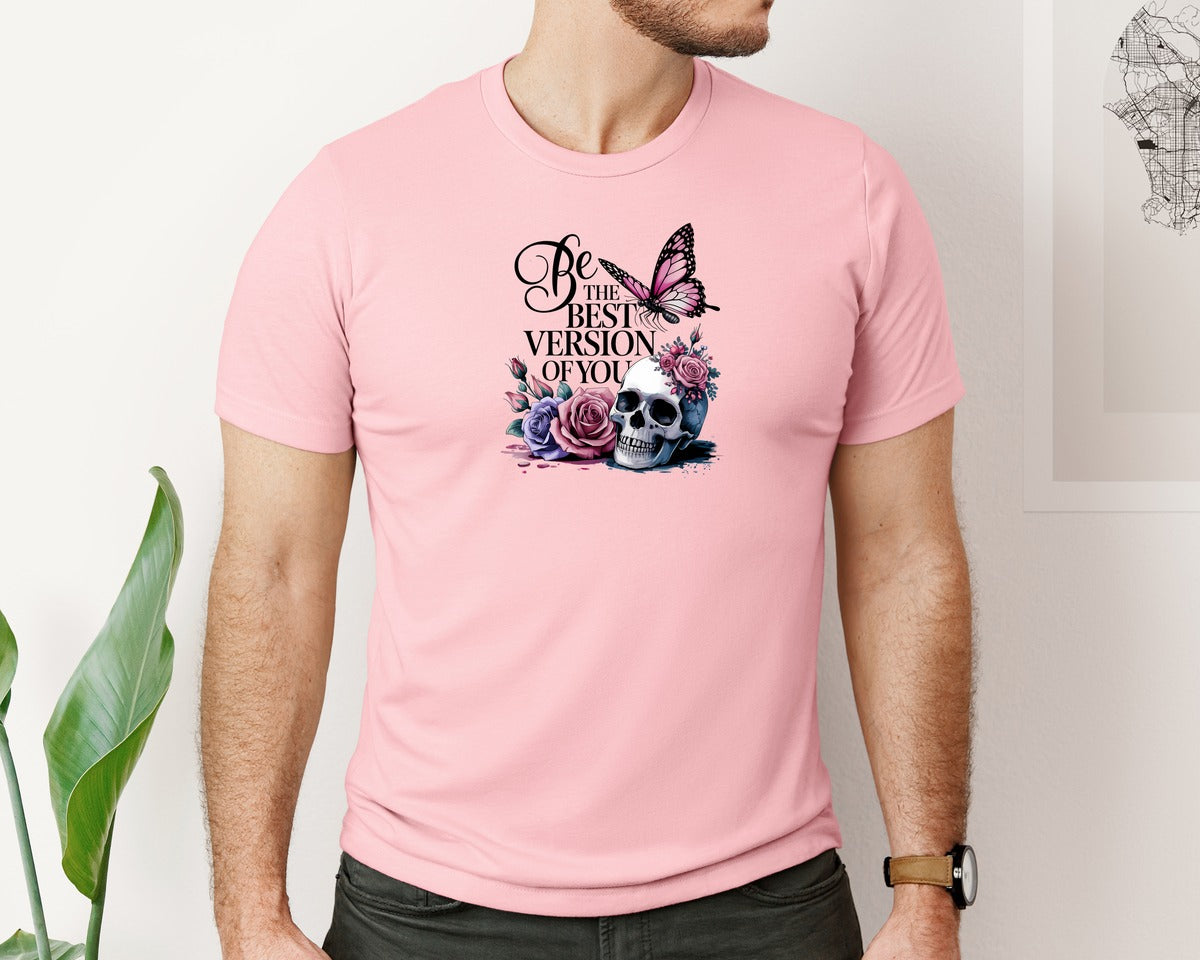 brand:Bella Canvas|color:Pink|Be The Best Version Of You Self Love 2 Graphic T-Shirt