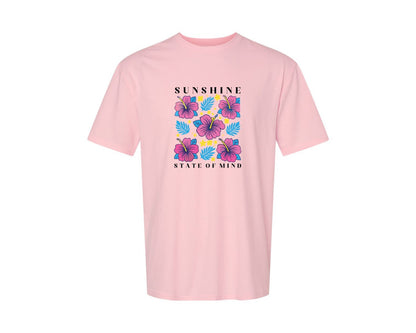 brand:Generic|color:Pink|Sunshine State Of Mind Summer Graphic T-Shirt