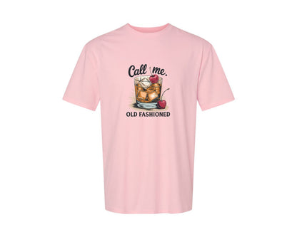 brand:Generic|color:Pink|Call Me Old Fashioned Retro Whiskey 2 Graphic T-Shirt