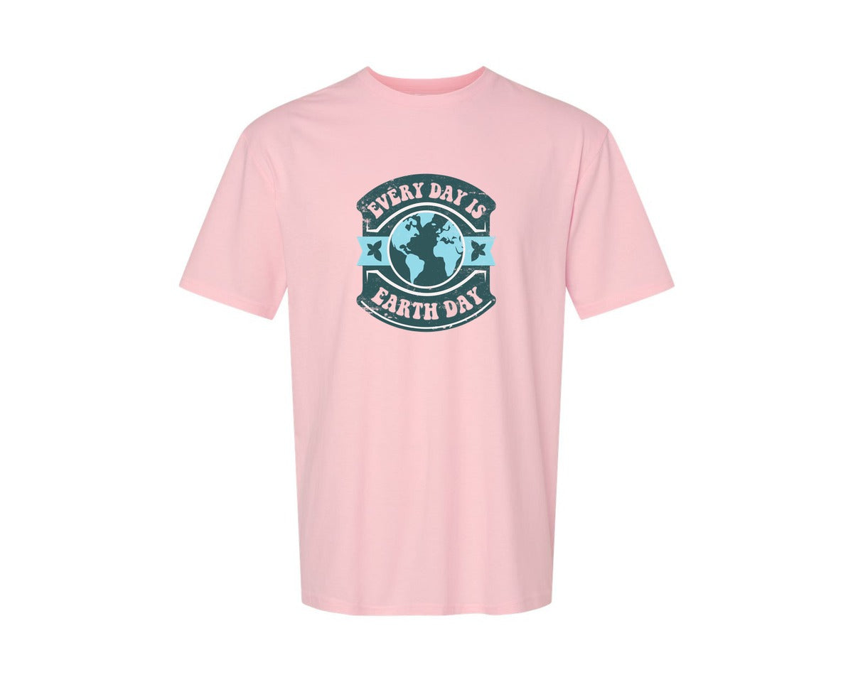 brand:Generic|color:Pink|Everyday Is Earth Day Graphic T-Shirt