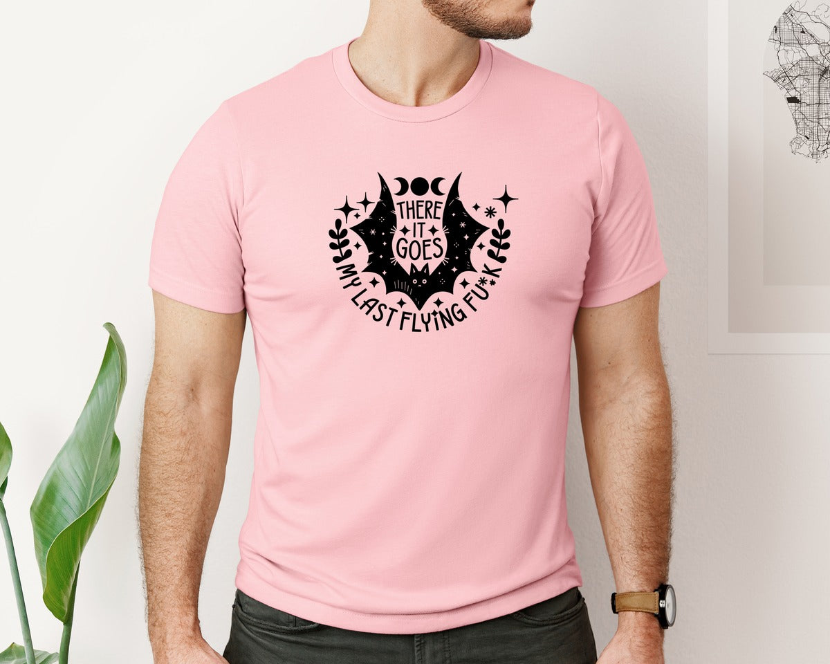 brand:Bella Canvas|color:Pink|There It Goes My Last Flying Fck 2 Graphic T-Shirt