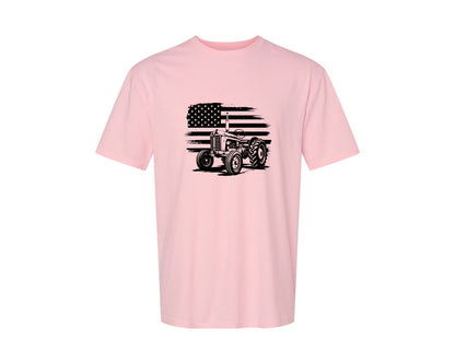 brand:Generic|color:Pink|Tractor Flag Vector T Shirt Design Graphic T-Shirt