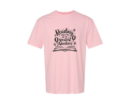 brand:Generic|color:Pink|Reading Takes You On The Greatest Advent 4 Graphic T-Shirt