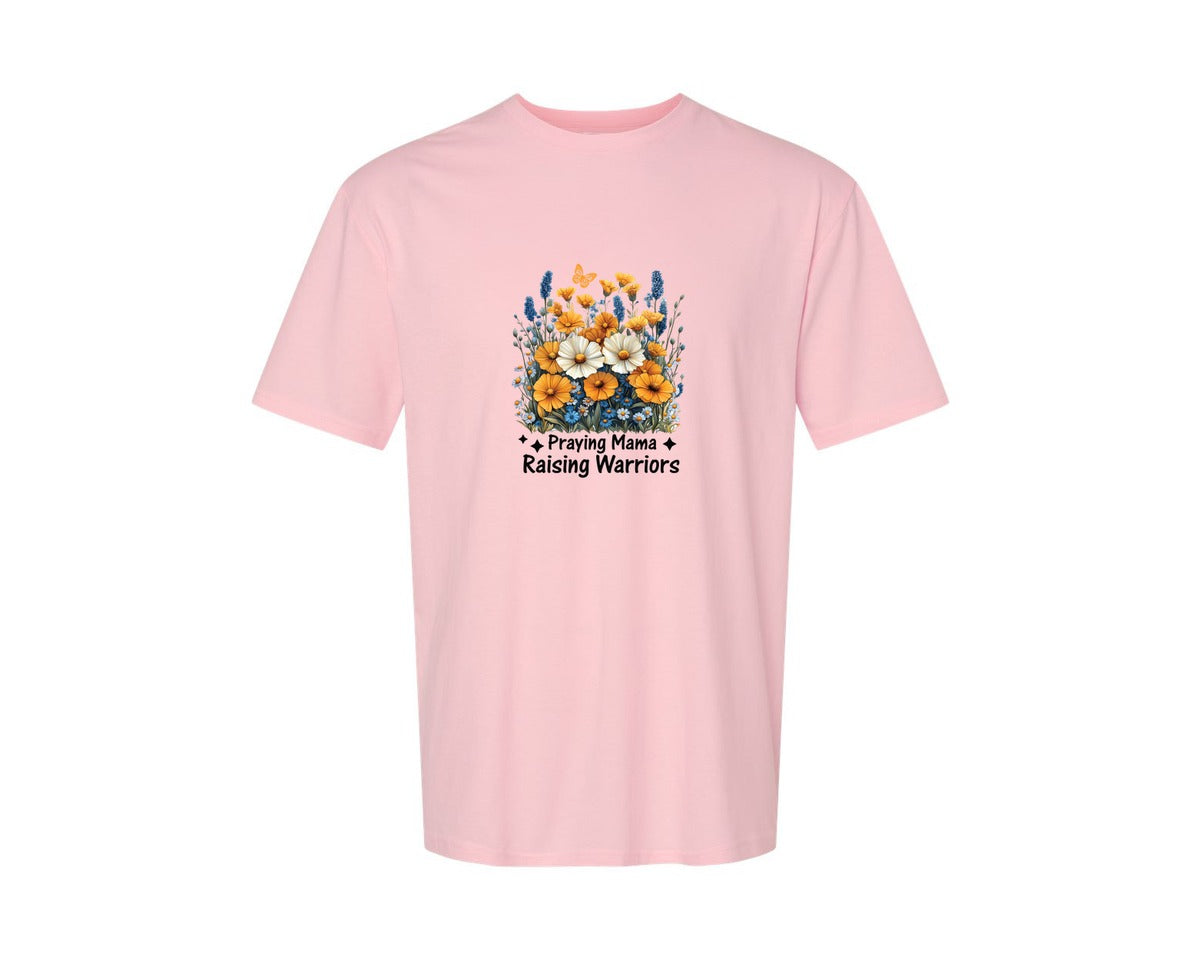 brand:Generic|color:Pink|Praying Mama Boho Floral Mama 2 Graphic T-Shirt