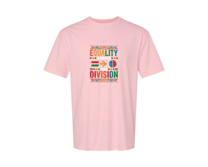 brand:Generic|color:Pink|Equality Is Greater Than Division 6 Graphic T-Shirt