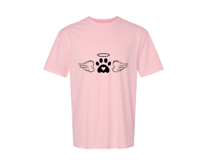 brand:Generic|color:Pink|Dog Angel Wings Memorial Graphic T-Shirt