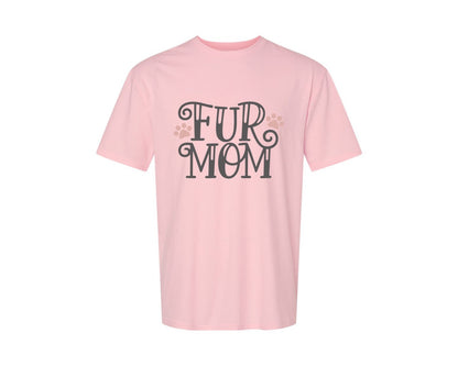 brand:Generic|color:Pink|Fur Mom Cute Crazy Cat Lady Quote 2 Graphic T-Shirt