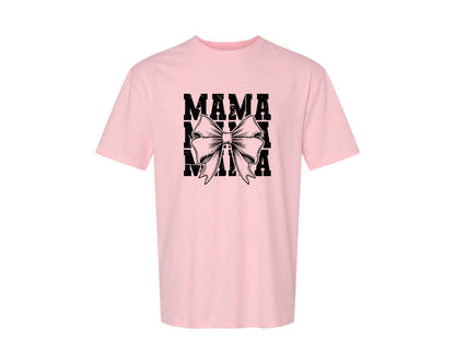 brand:Generic|color:Pink|Mama Mom Mama Coquette Graphic T-Shirt