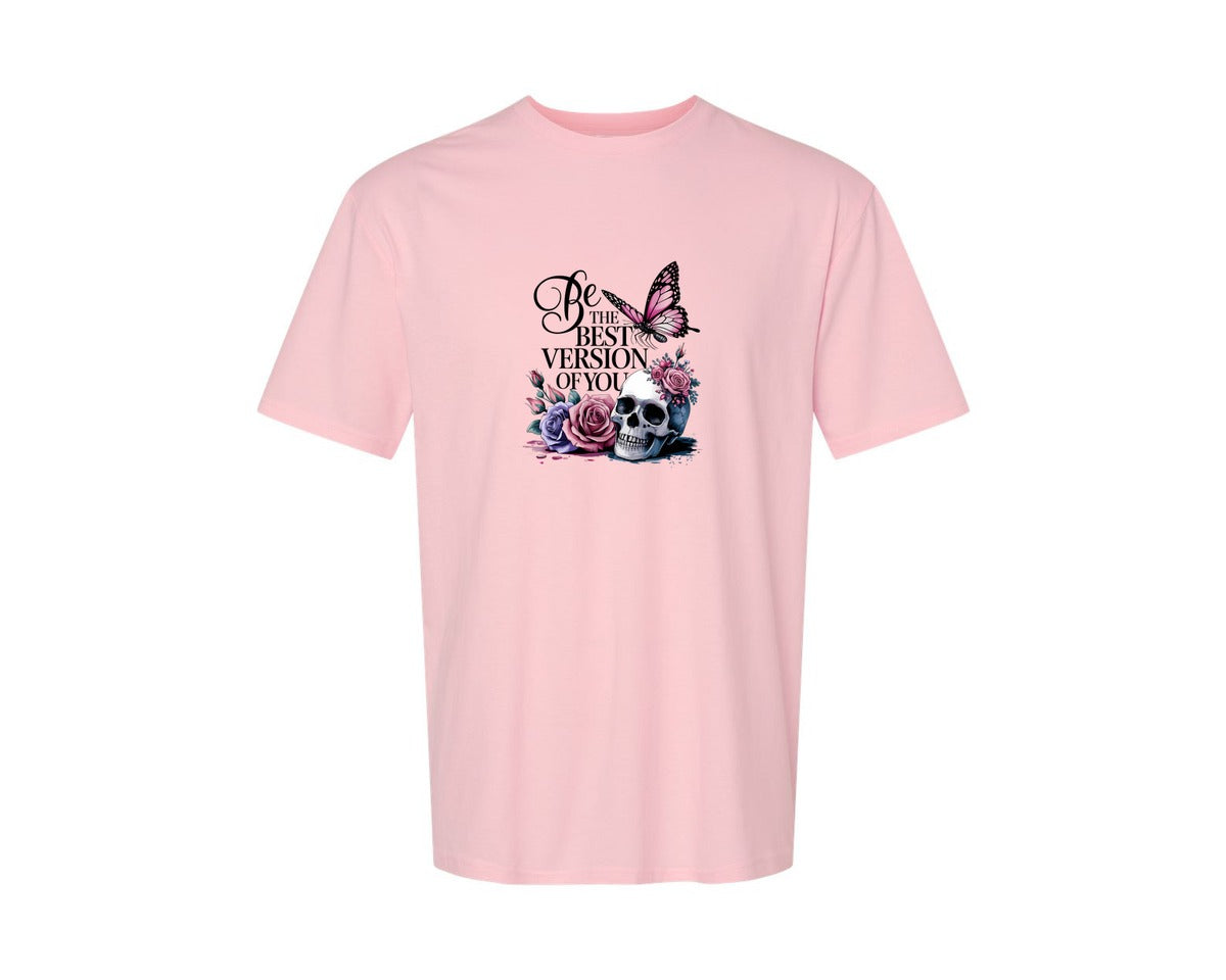 brand:Generic|color:Pink|Be The Best Version Of You Self Love 2 Graphic T-Shirt
