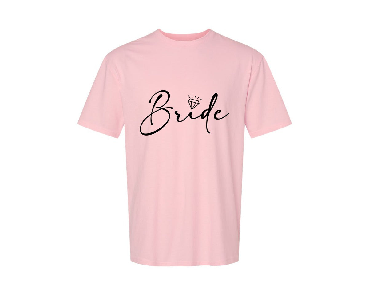 brand:Generic|color:Pink|Bride Wedding Bridal Party 2 Graphic T-Shirt