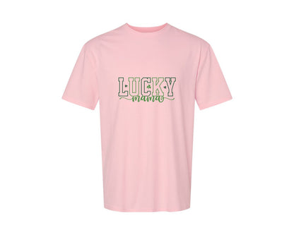 brand:Generic|color:Pink|Shamrock Lucky Mama St Patricks Day Graphic T-Shirt