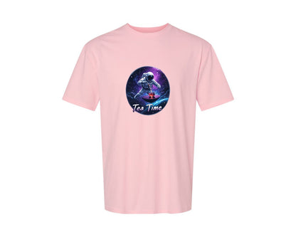 brand:Generic|color:Pink|Astronaut Tea Time In Space T Shirt Graphic T-Shirt