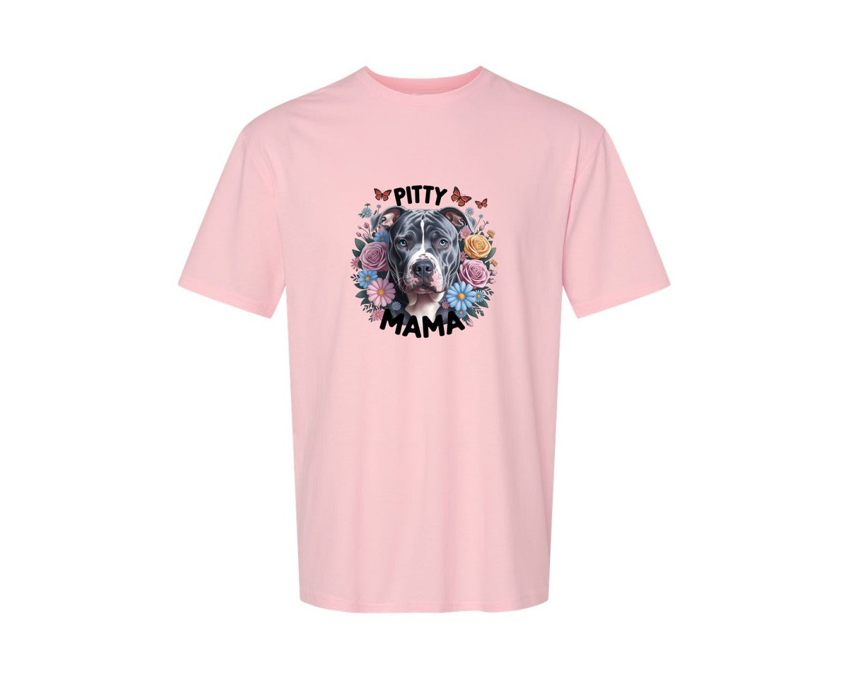 brand:Generic|color:Pink|Pitty Mama Cute Pitbull Dog 2 Graphic T-Shirt