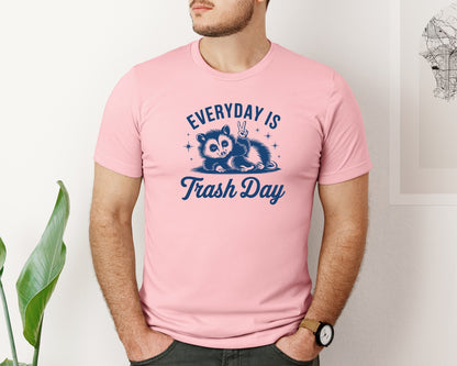 brand:Bella Canvas|color:Pink|Everyday Is Trash Day Design Graphic T-Shirt