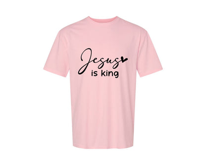 brand:Generic|color:Pink|Jesus Is King Jesus Christian 3 Graphic T-Shirt