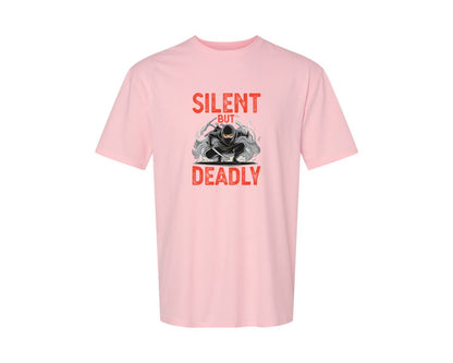 brand:Generic|color:Pink|Silent But Deadly T Shirt Graphic T-Shirt
