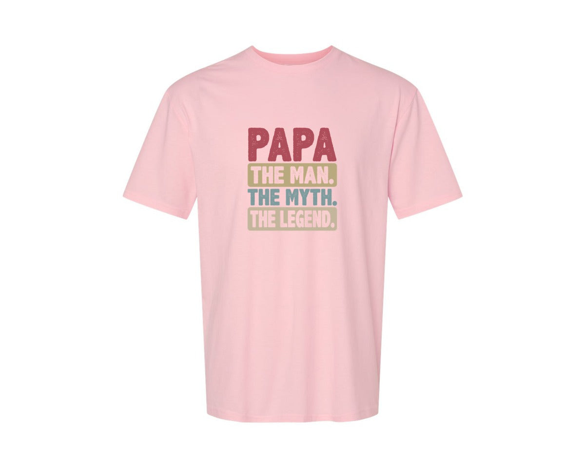 brand:Generic|color:Pink|Papa Shirt Father Shirt Graphic T-Shirt