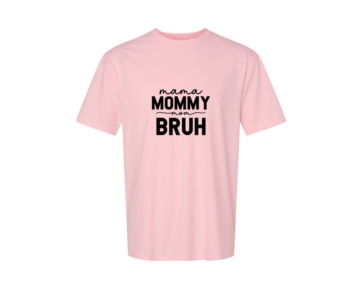 brand:Generic|color:Pink|Mama Mommy Mom Bruh Funny Mom 15 Graphic T-Shirt