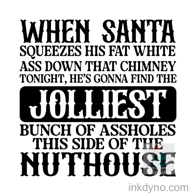 Cute Dinosaur In Santa Hat Christmas Transfer Design — DTF Transfer