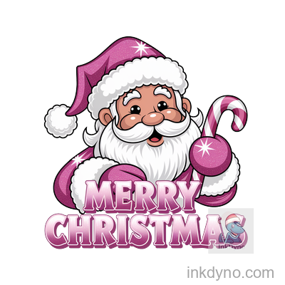 Festive Santa Claus Merry Christmas Design — DTF Transfer
