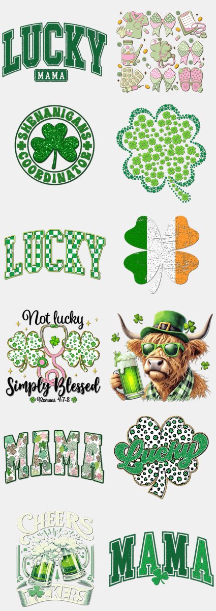 St. Patrick's Day DTF Transfers Gang Sheet – 03 | 12... — DTF Transfer