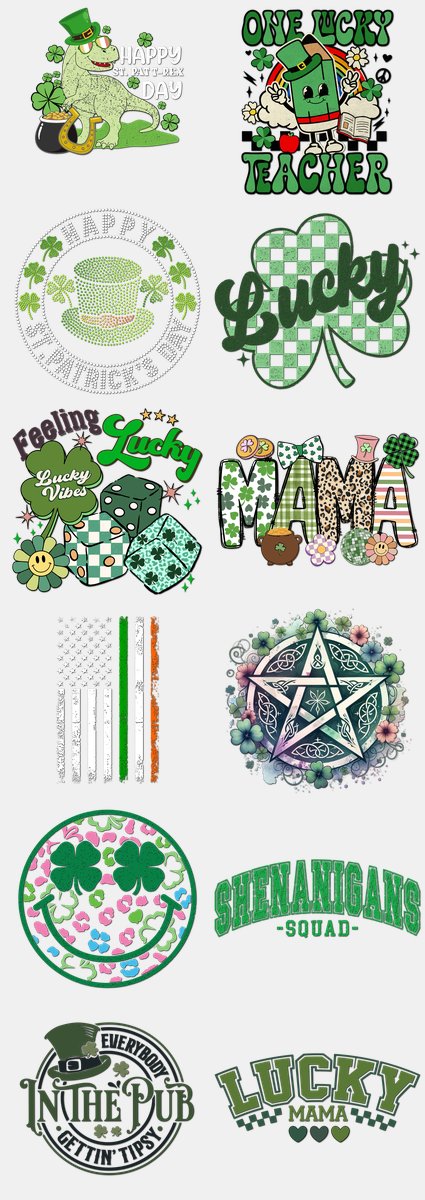 St. Patrick's Day DTF Transfers Gang Sheet – 04 | 12... — DTF Transfer