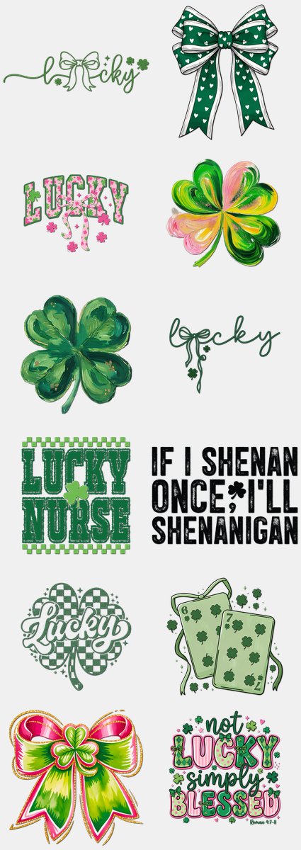 St. Patrick's Day DTF Transfers Gang Sheet – 15 | 12... — DTF Transfer