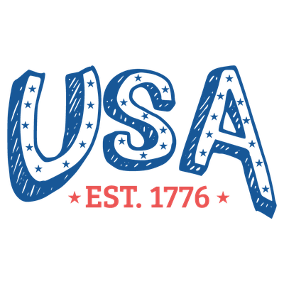 4th of July USA 1776 Design - DTF Transfer