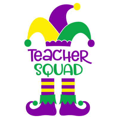 Teacher Squad - Mardi Gras - DTF Transfer