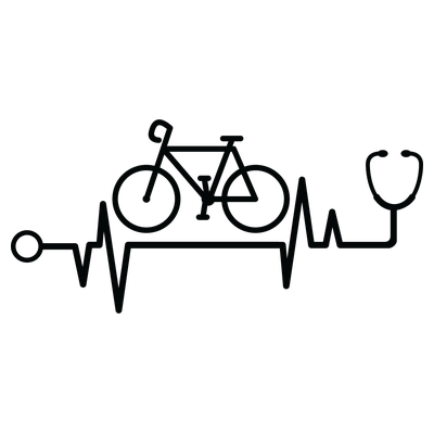 Funny Bicycle Heartbeat Cycling Cyclist - DTF Transfer