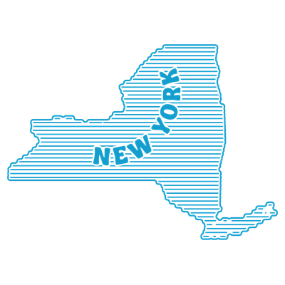 New York State Neon Retro Line Art - DTF Transfer