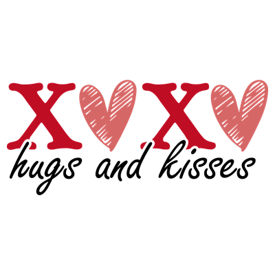 XOXO Hugs and Kisses - DTF Transfer