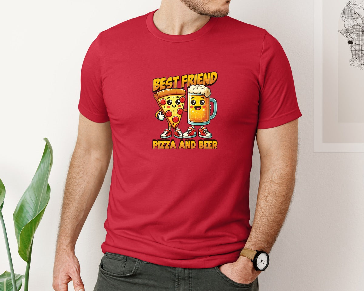 brand:Bella Canvas|color:Red|Funny Beer Drinking T Shirt Design 7 Graphic T-Shirt