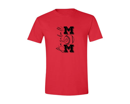 brand:Generic|color:Red|Baseball Mama 16 Graphic T-Shirt