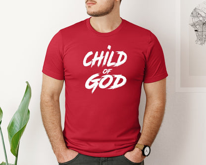 brand:Bella Canvas|color:Red|Child Of God Shirt Design Jesus 2 Graphic T-Shirt