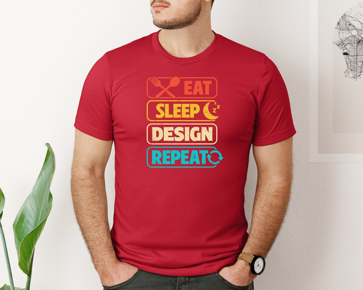 brand:Bella Canvas|color:Red|Architect Architecture T Shirt Design 157 Graphic T-Shirt