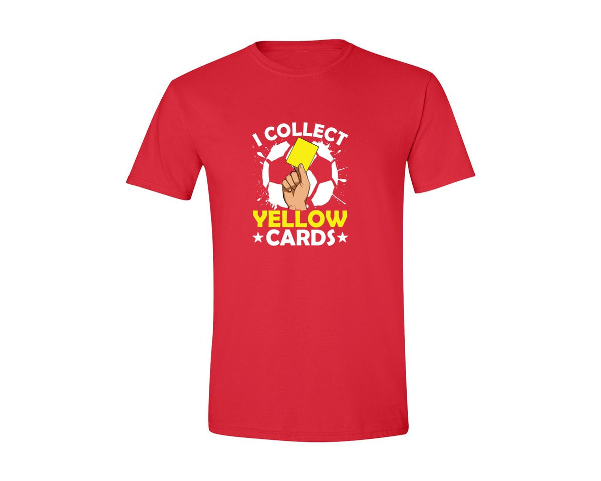 brand:Generic|color:Red|I Collect Yellow Cards Soccer T Shirt Graphic T-Shirt