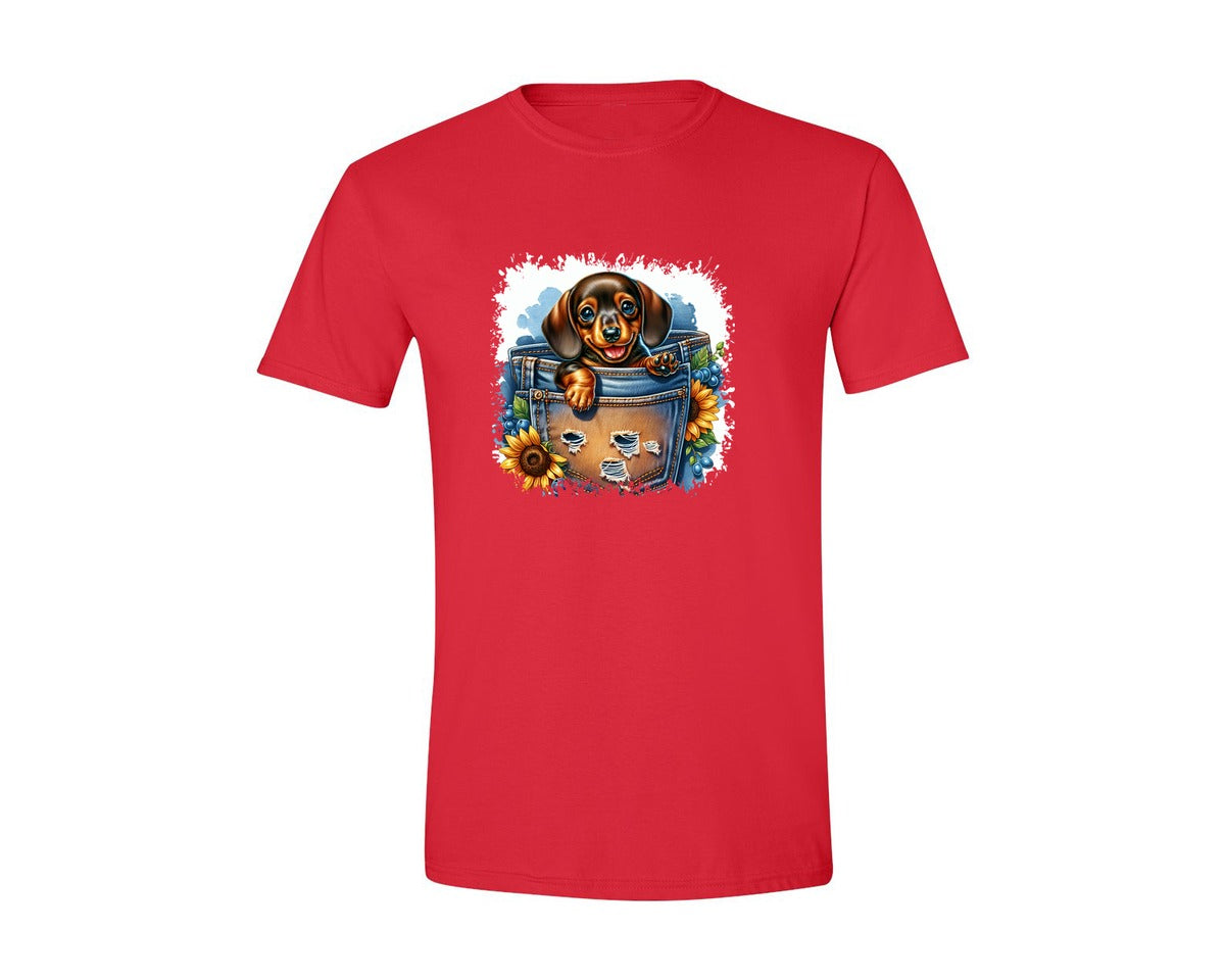 brand:Generic|color:Red|Dog In Pocket Square Tshirt 29 Graphic T-Shirt