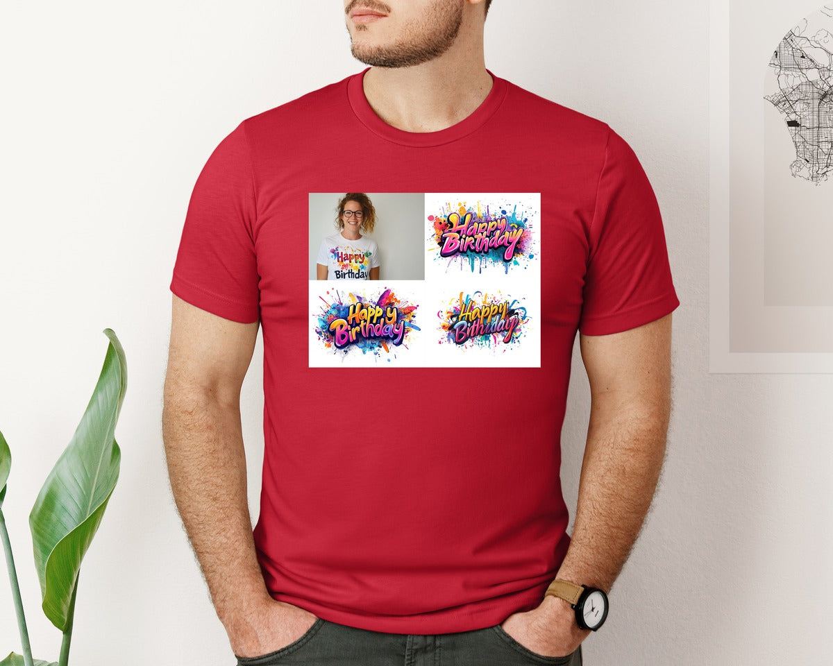 brand:Bella Canvas|color:Red|Happy Birthday T Shirt Design 69 Graphic T-Shirt