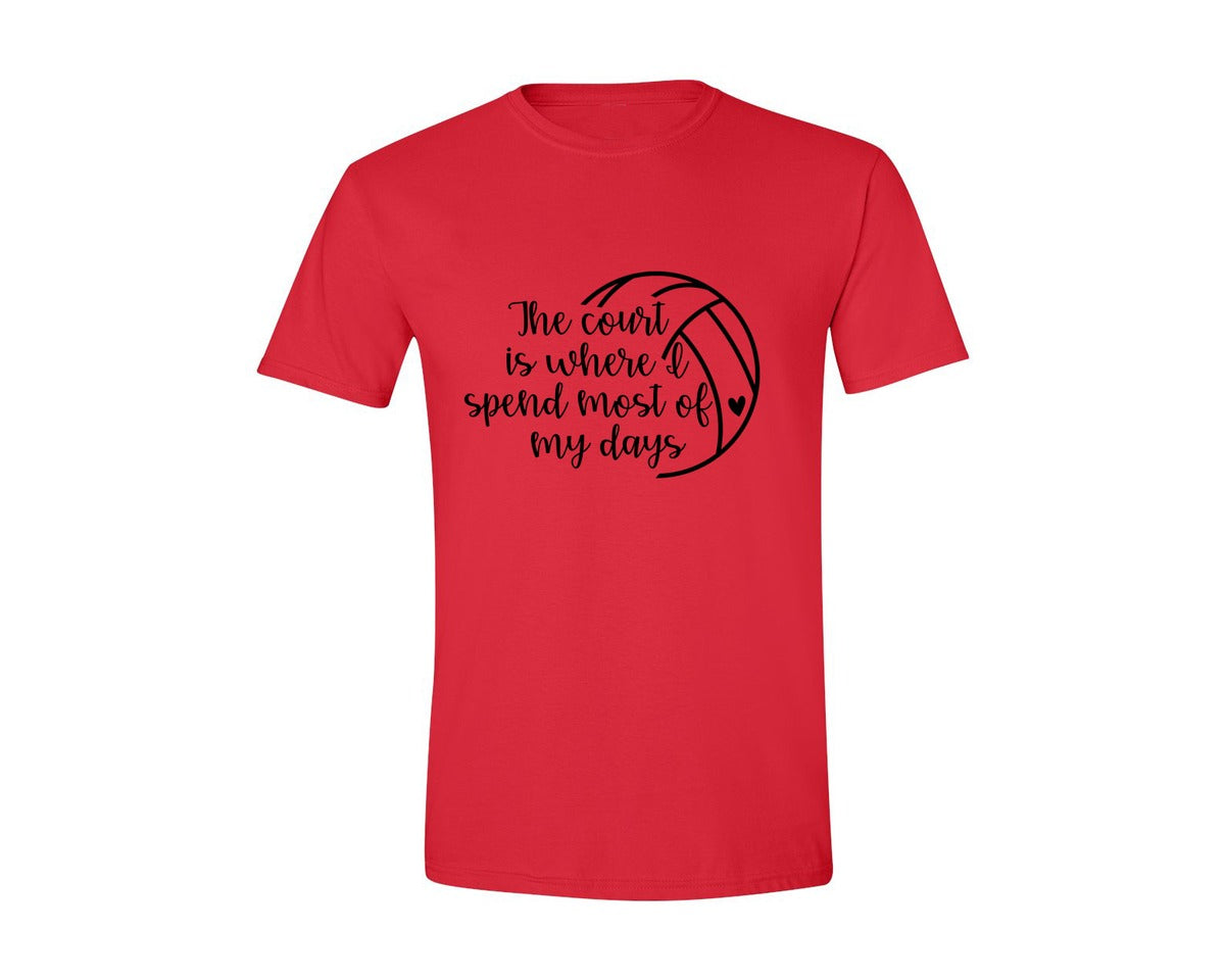 brand:Generic|color:Red|Volleyball Mom 24 Graphic T-Shirt