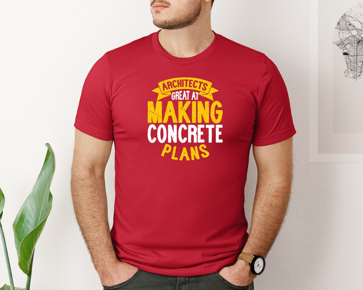 brand:Bella Canvas|color:Red|Architect Architecture T Shirt Design 68 Graphic T-Shirt