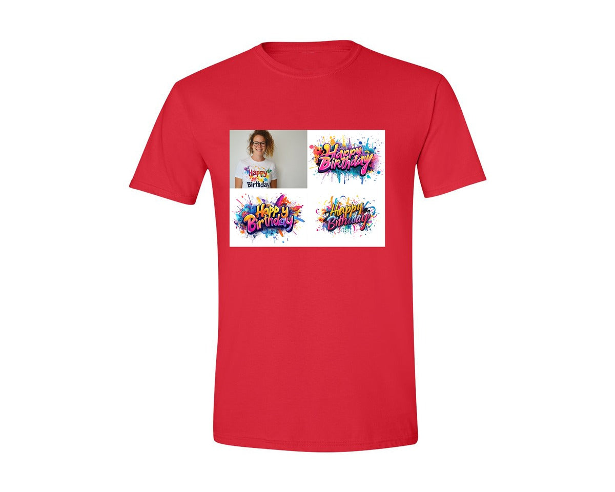 brand:Generic|color:Red|Happy Birthday T Shirt Design 69 Graphic T-Shirt