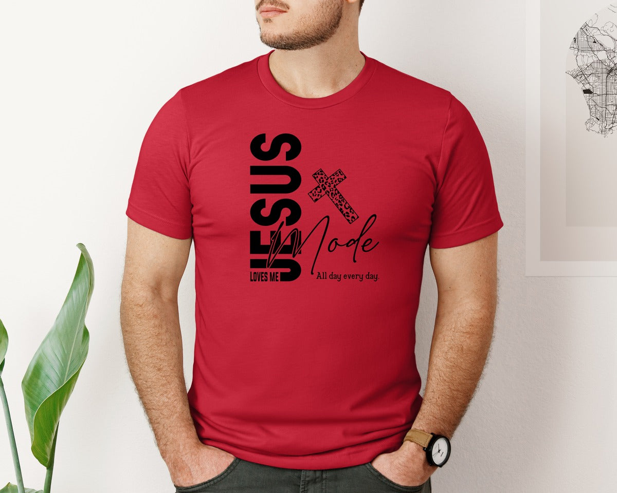 brand:Bella Canvas|color:Red|Jesus Loves Me Love Like Jesus Graphic T-Shirt