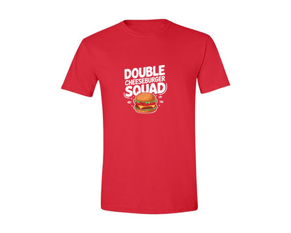 brand:Generic|color:Red|Double Cheeseburger Squad T Shirt Design 2 Graphic T-Shirt