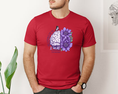 brand:Bella Canvas|color:Red|Alzheimers Awareness T Shirt Design 25 Graphic T-Shirt