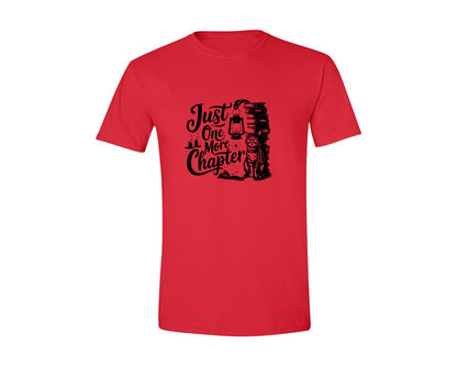 brand:Generic|color:Red|Just One More Chapter T Shirt Design Graphic T-Shirt