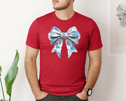 brand:Bella Canvas|color:Red|Bow Bow T Shirt Design Graphic T-Shirt