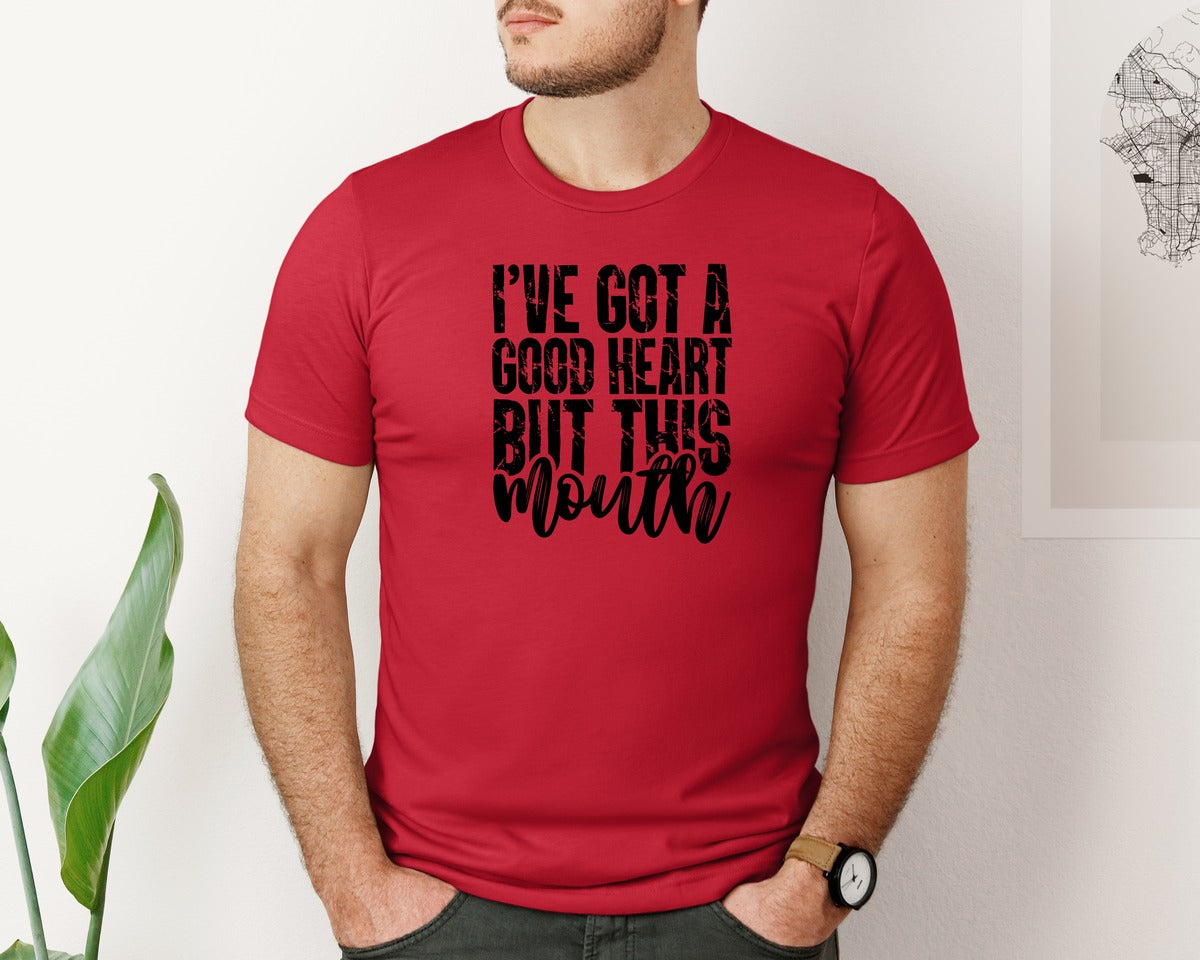 brand:Bella Canvas|color:Red|Sarcastic Quotes Funny Graphic T-Shirt